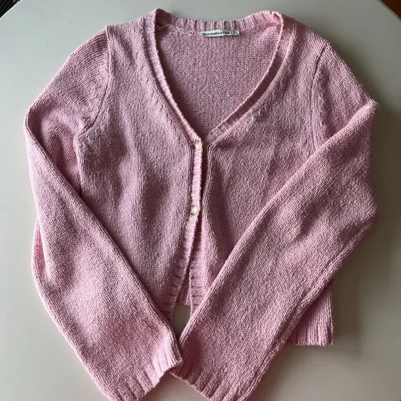 Light Pink Cardigan Sweater - Picture 8 of 9